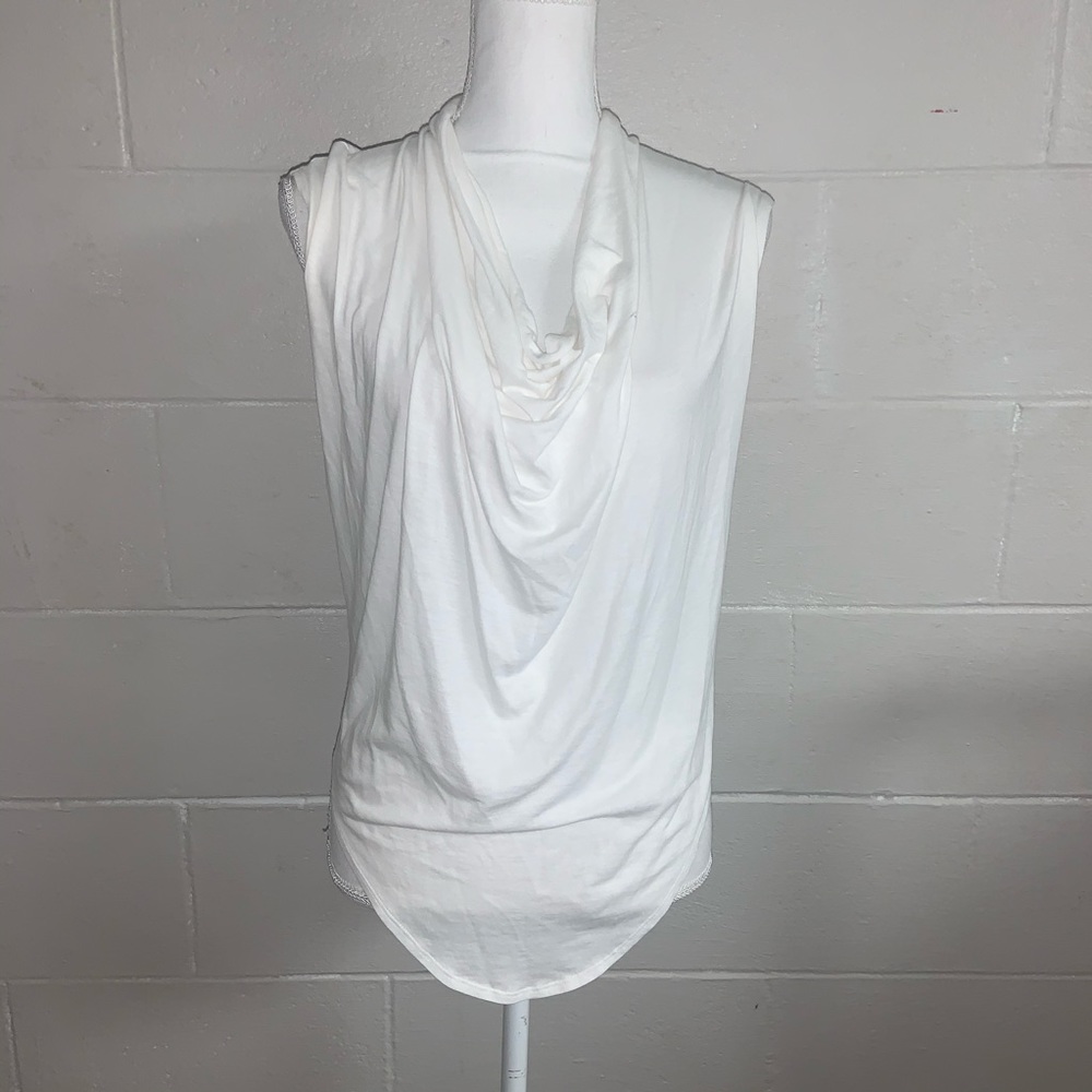 Helmet Lang cowl neck sleeveless top